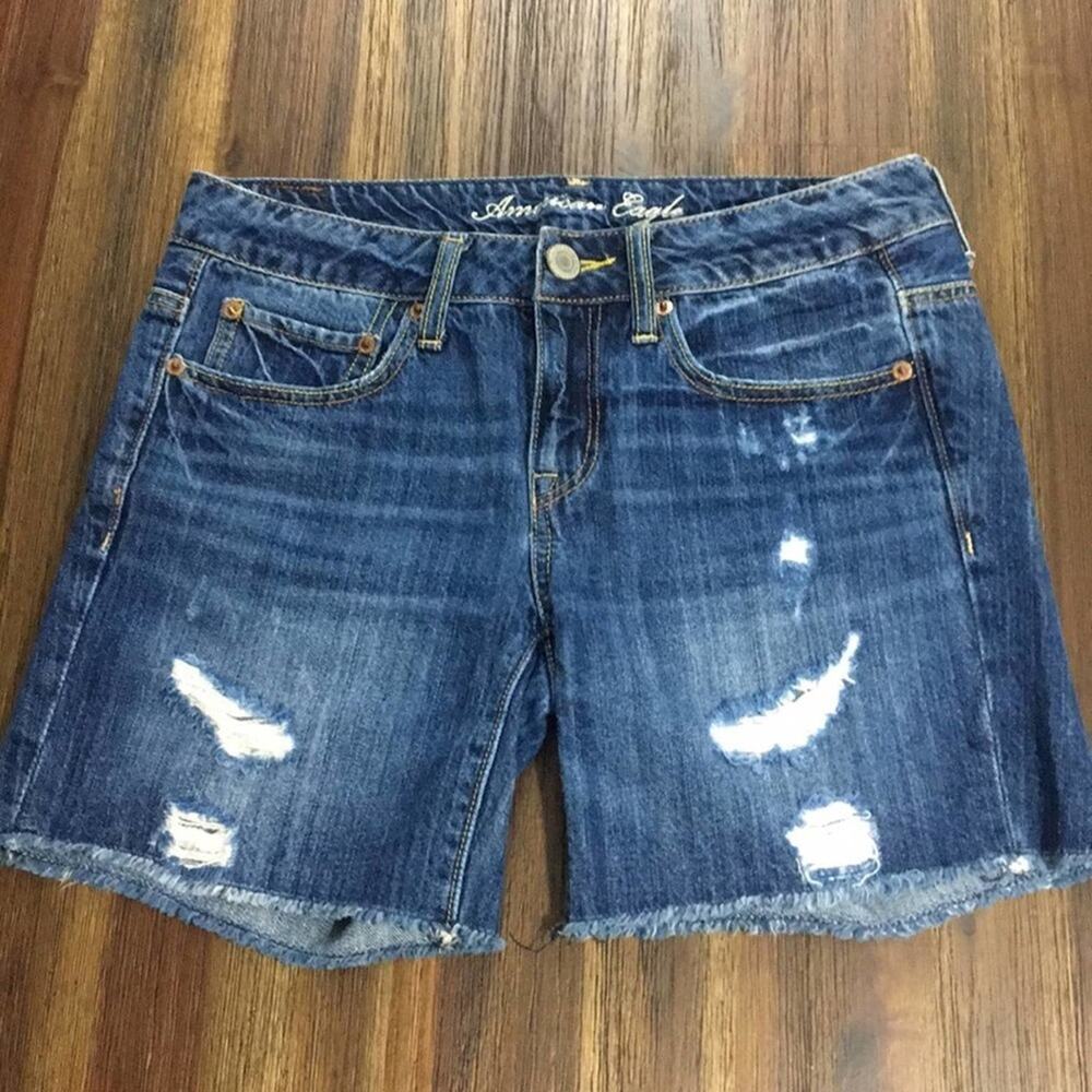 American Eagle Bermuda Cut-Off Jean Shorts